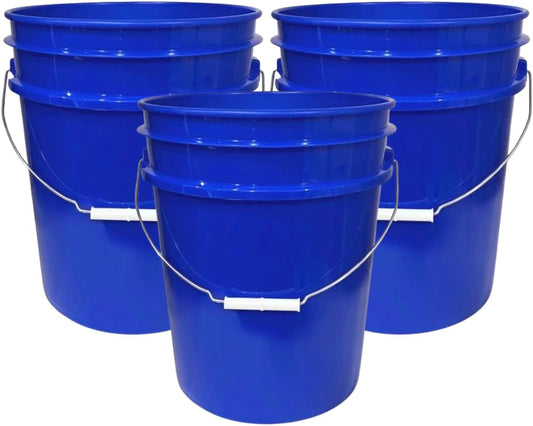 House Naturals 5 Gallon Premium HPDE Plastic Bucket - Made in USA Food Grade Storage Container, BPA