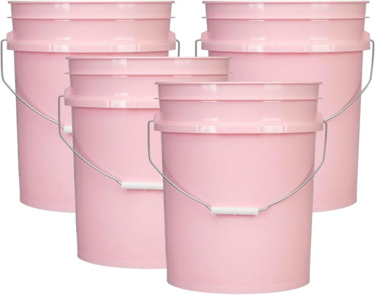 House Naturals 5 Gallon Premium HPDE Plastic Bucket - Made in USA Food Grade Storage Container, BPA