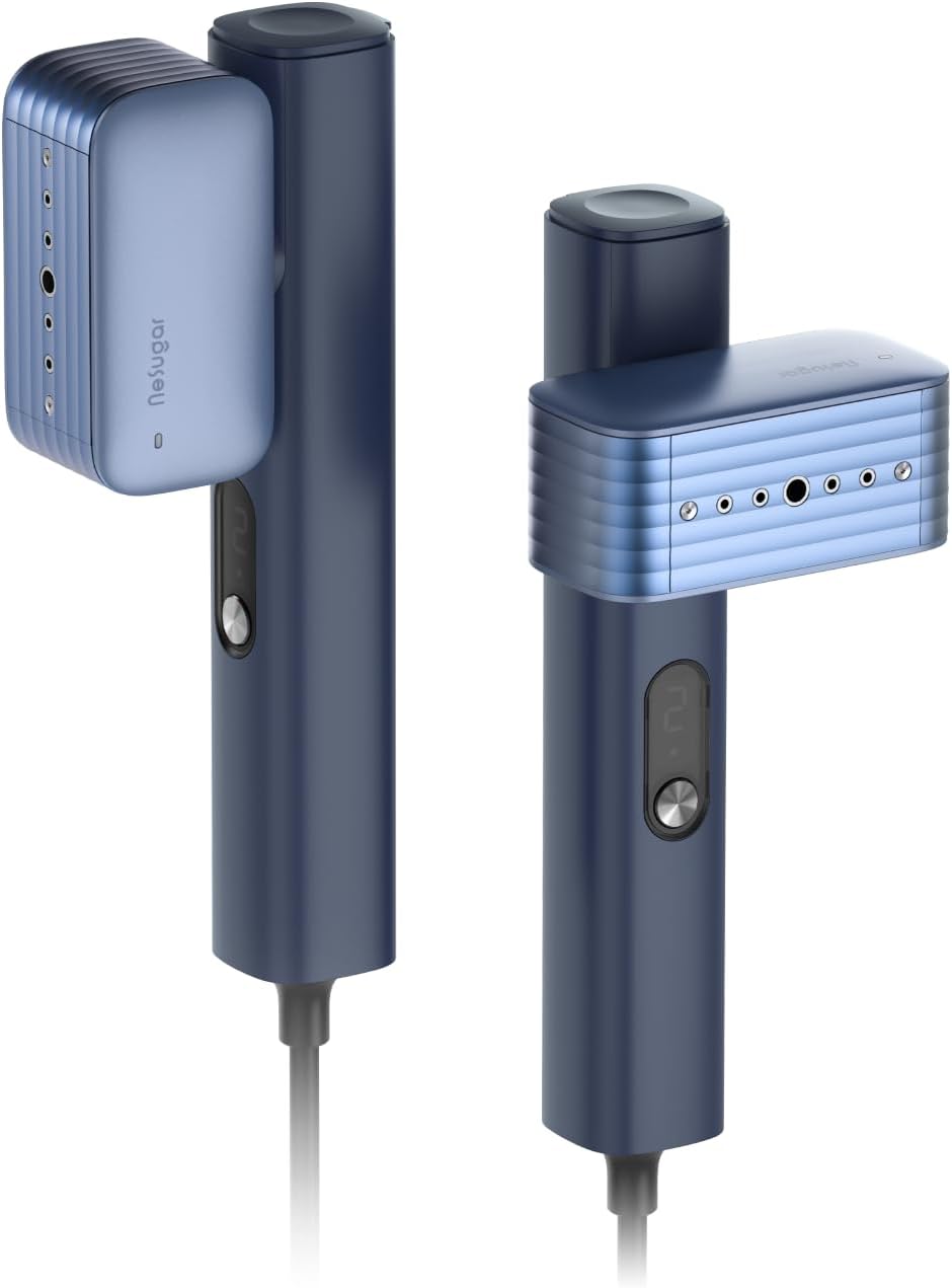 nesugar G2 Pro Smart Handheld Steamer for Clothes – Global Voltage Adaptation, Palm-Sized & Lightweight (0.8lb), Dual Steam Modes, Easy Wrinkle Remover, Auto Shut-Off, for Travel & Home (100-240V)