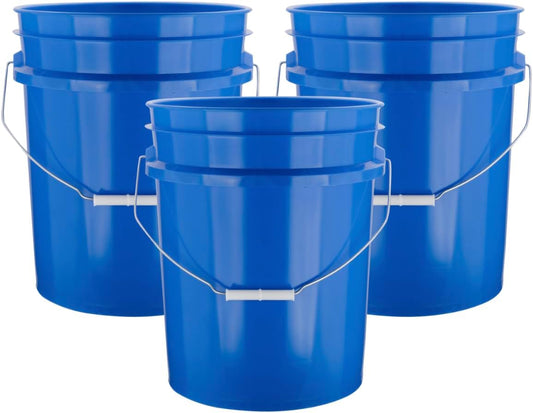 House Naturals 5 Gallon Premium HPDE Plastic Bucket - Made in USA Food Grade Storage Container, BPA