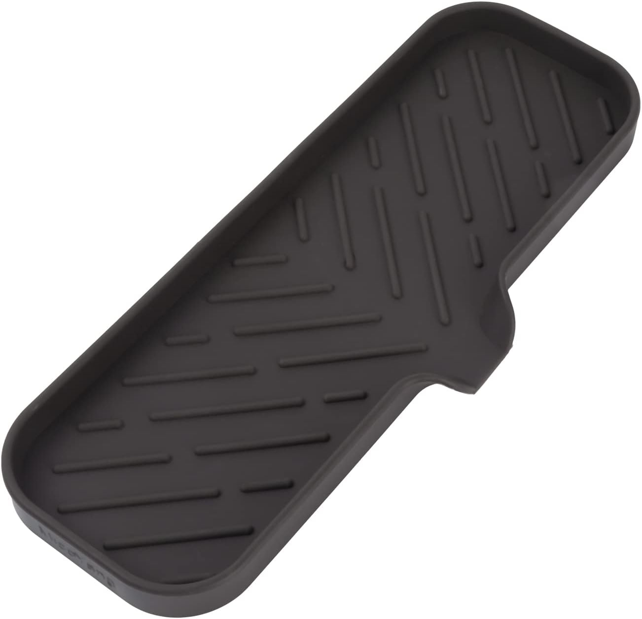 Silicone Bathroom Soap Dishes with Drain Spout-Bathroom and Kitchen Sink Organizer,Sponge Holder,Dish Soap Tray,Perfect for Dispenser,Scrubber,Bottle,Cup on Sink or Counter-Coffee 12"×4"