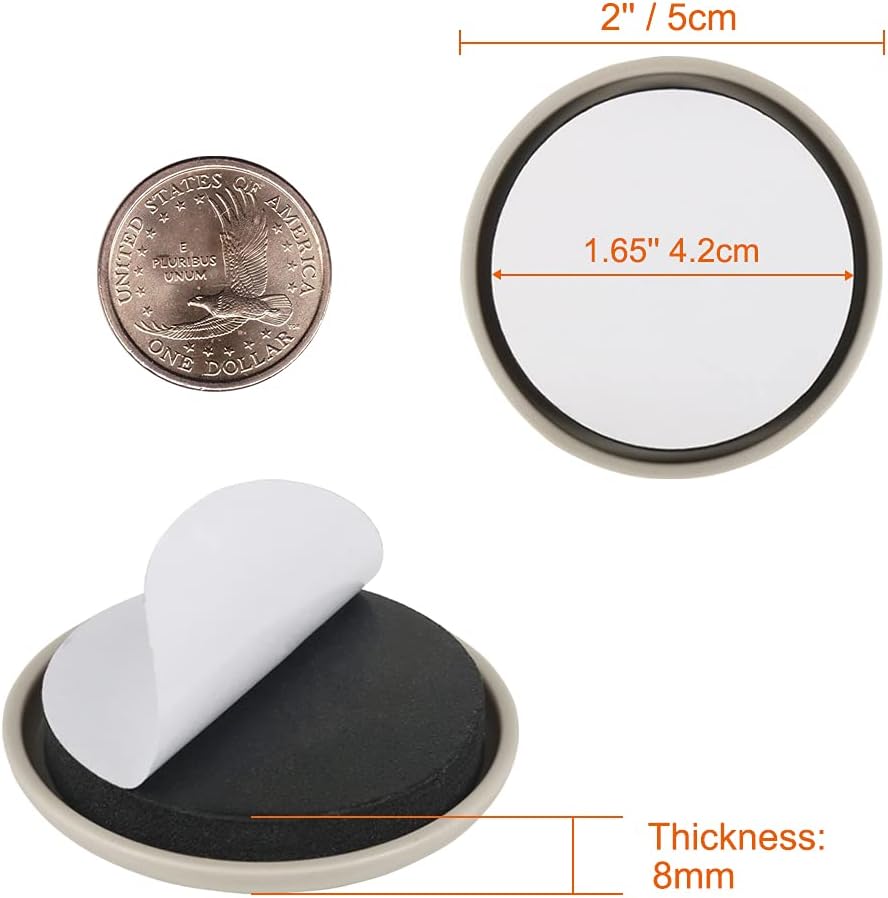 2 inches Stick Furniture Sliders, 12pcs Furniture Glides for Easy Moving on Carpet Hardwood (Beige)