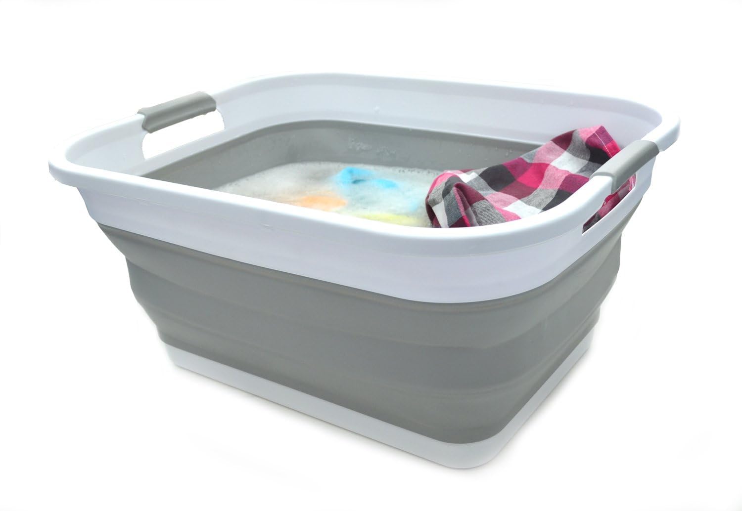 SAMMART 41L (10.8 gallon) Collapsible Plastic Laundry Basket-Foldable Pop Up Storage
