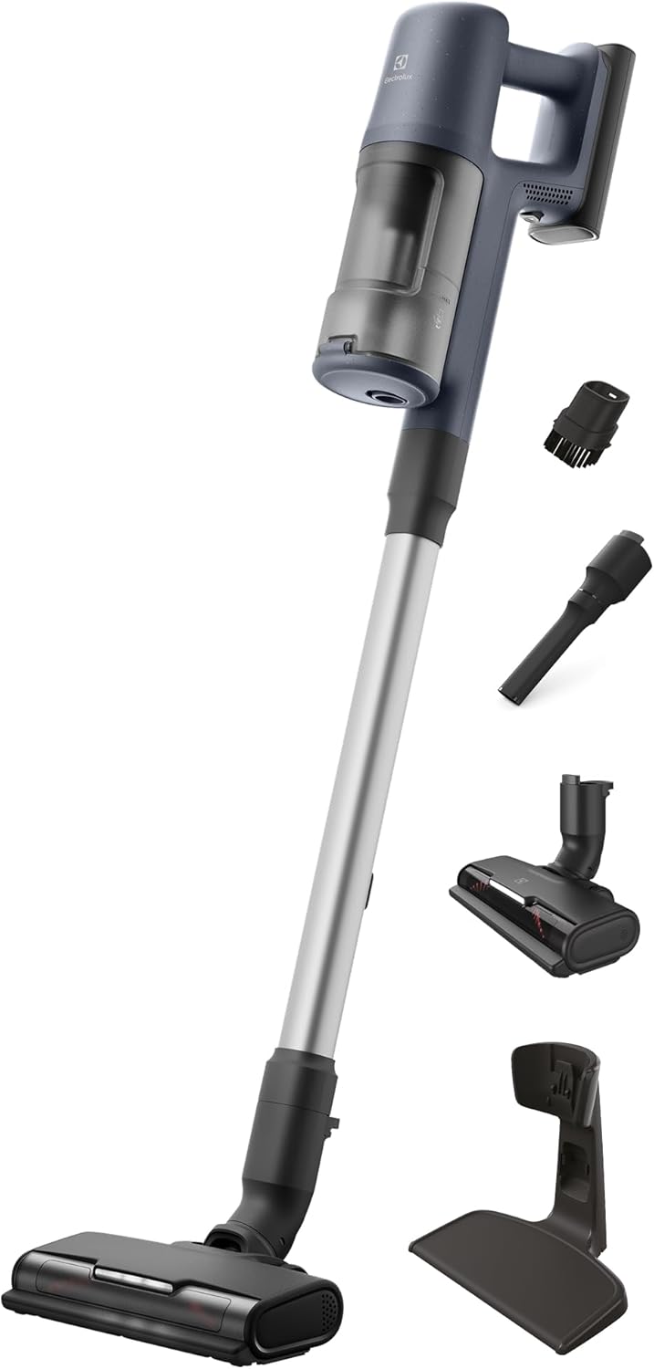 Electrolux Ultimate600 Cordless Stick Vacuum with PowerPro Bristle Nozzle and Larger Dust Bin Capacity, 50-Minute Run Time, 3 Power Modes, Denim Blue