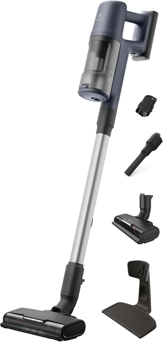 Electrolux Ultimate600 Cordless Stick Vacuum with PowerPro Bristle Nozzle and Larger Dust Bin Capacity, 50-Minute Run Time, 3 Power Modes, Denim Blue