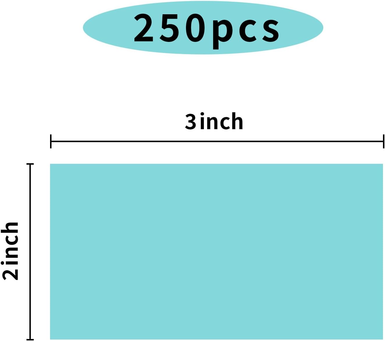 STARLIBOO Colored Labels Stickers 3 x 2 Inch, Removable Rectangle Moving Labels Stickers, 250Pcs Garage Sale Price Stickers, Adhesive Moving Labels for Boxes(Lake Blue)