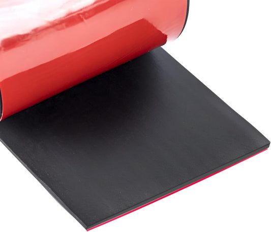 Adhesive Rubber Strips Neoprene Sheets, Rolls & Strips with Adhesive Backing Rubber Pads Self Stick Seal Gasket Sticky Back for Matting Padding - 4" Wide x 1/16" Thick x 10' Long