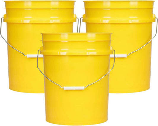 House Naturals 5 Gallon Premium HPDE Plastic Bucket - Made in USA Food Grade Storage Container, BPA