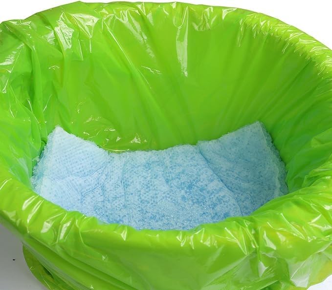 Bedside Commode Liners, 150 Bags + 150 Pads for Bedside Toilet Chair Bucket, Super Absorbent, Unscented, Leak-Proof, Universal Size