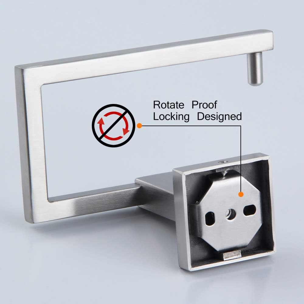 SUS304 Stainless Steel Bathroom Toilet Paper Holder Kitchen Washroom Tissue Roll Dispenser Wall Mounted Rustfree 5-inch TP Holder Brushed Finish