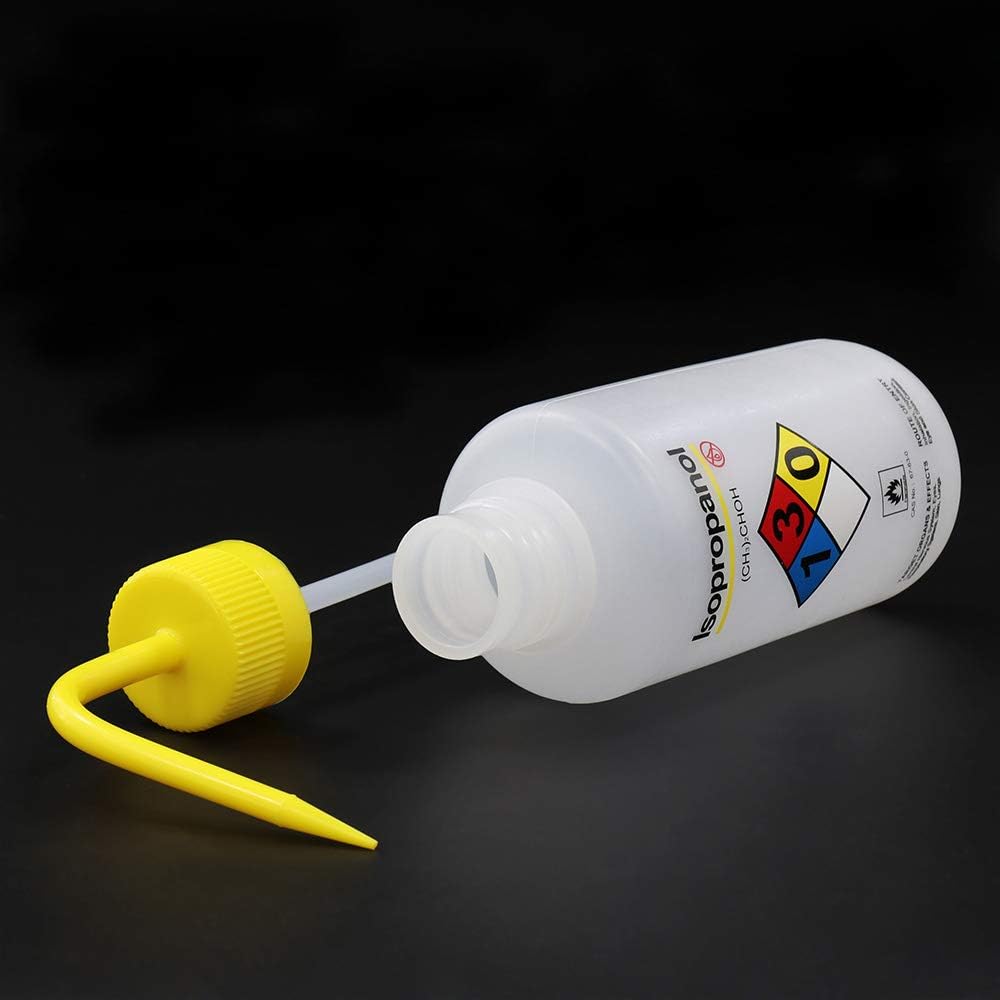 2pcs of Safety Wash Bottles, Vol.500ml 17oz, Isopropanol Wash Bottle, LDPE Material, LVM003