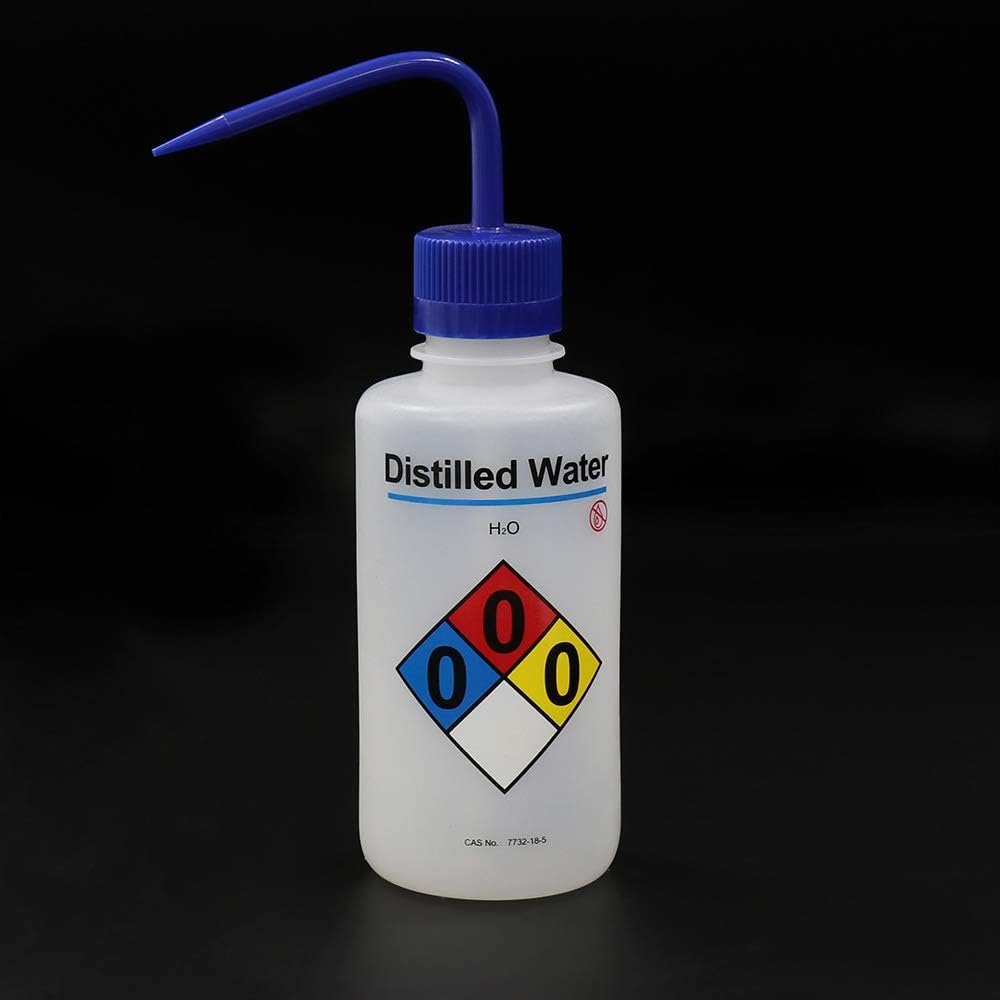 2pcs of Safety Wash Bottles, Vol.500ml 17oz, Distilled Water Wash Bottle, LDPE Material, LVM005