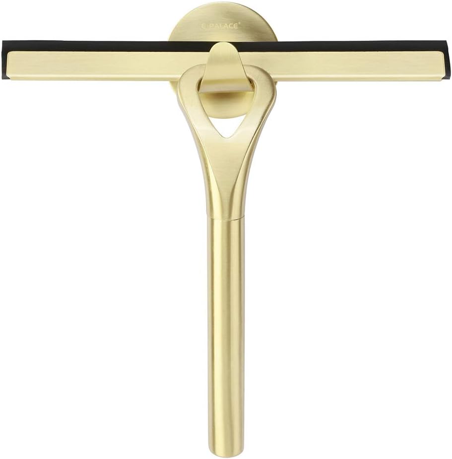Stainless Steel Shower Squeegees All-Purpose Mirror/Window/Glass Wiper Scraper Golden Shower Squeegee