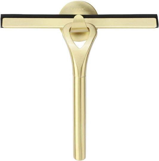 Stainless Steel Shower Squeegees All-Purpose Mirror/Window/Glass Wiper Scraper Golden Shower Squeegee