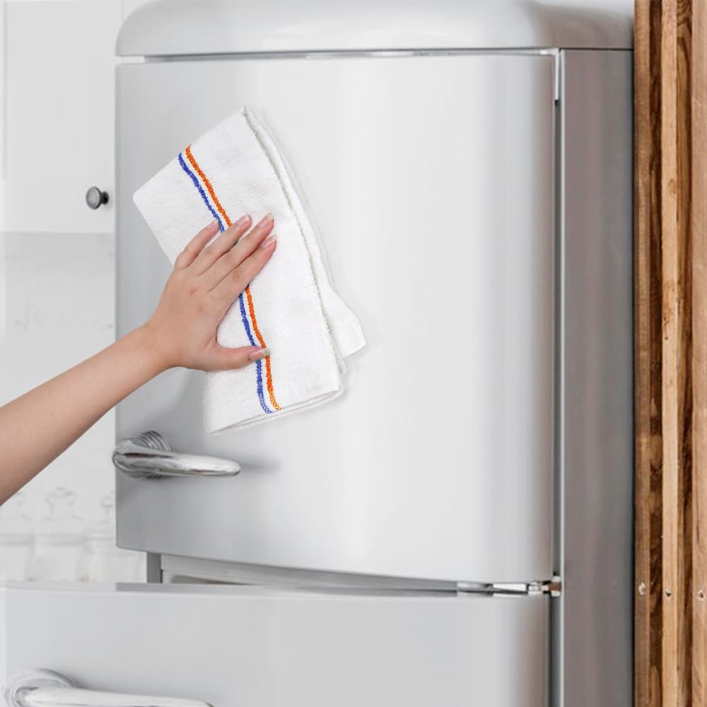 Avalon Towels Terry Bar Mop Towels (Value Pack of 12) Size 16"x19" – Absorbent and Durable, Multipurpose Cleaning Rags, Cotton Cleaning Cloths, Terry Cloth Rags, Reusable Shop Rag