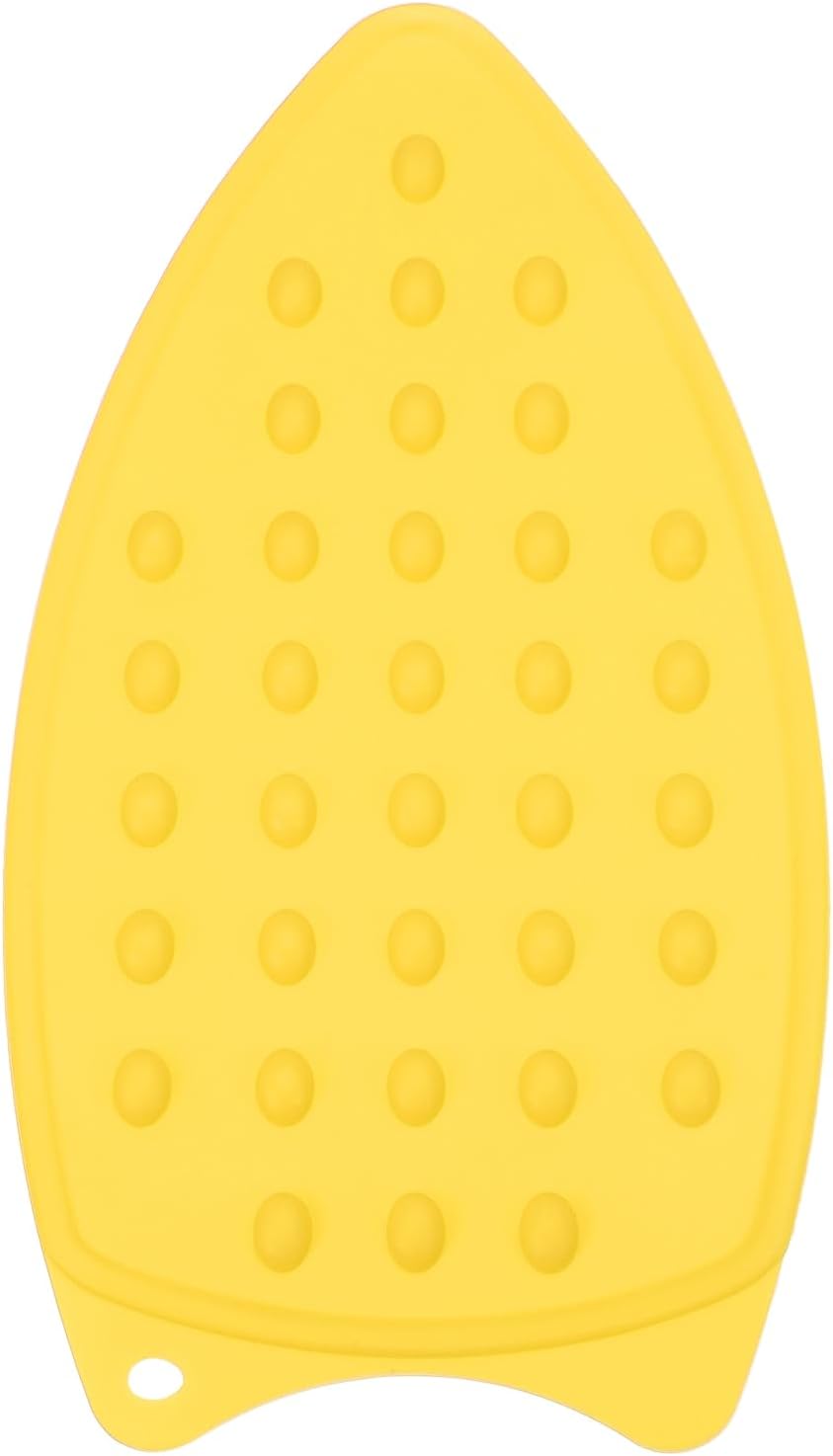 PATIKIL Silicone Iron Rest Pad, Multipurpose Hot Heat Resistant Iron Rest Plate Protective Pad for Ironing Board Hot Resistant Steamer Steam Compact Mat, Yellow
