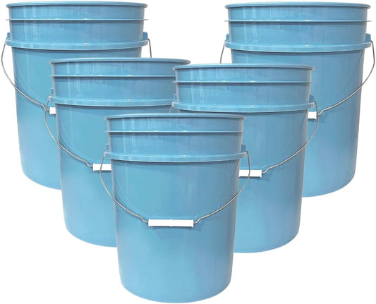 House Naturals 5 Gallon Premium HPDE Plastic Bucket Without The lid - Made in USA Food Grade