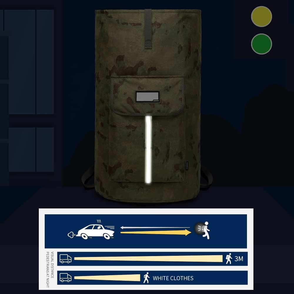 laundry bag backpack,extra-large heavy duty laundry bags,laundry backpack for college students,drawstring closure (Ruins camouflage laundry bag backpack)