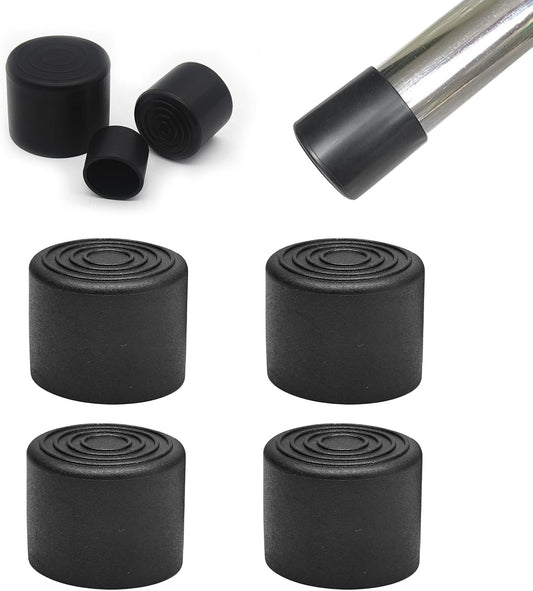 4 Pcs 1-1/4" Round Rubber Chair Leg Caps, PVC Table Leg Covers, Flexible & Anti-Slip Furniture Leg