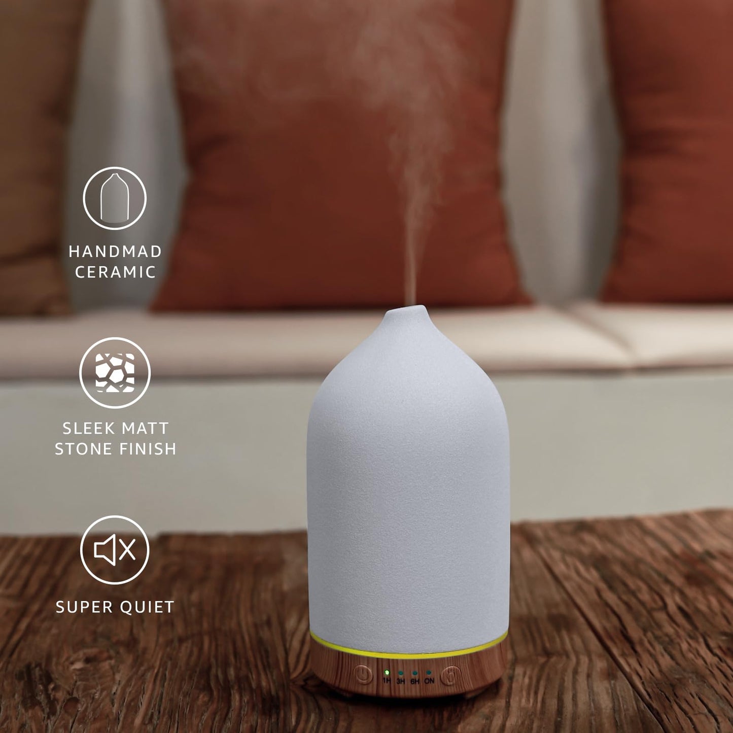 Gooamp 200ML Ceramic Essential Oil Diffuser for Home, Stone Diffuser