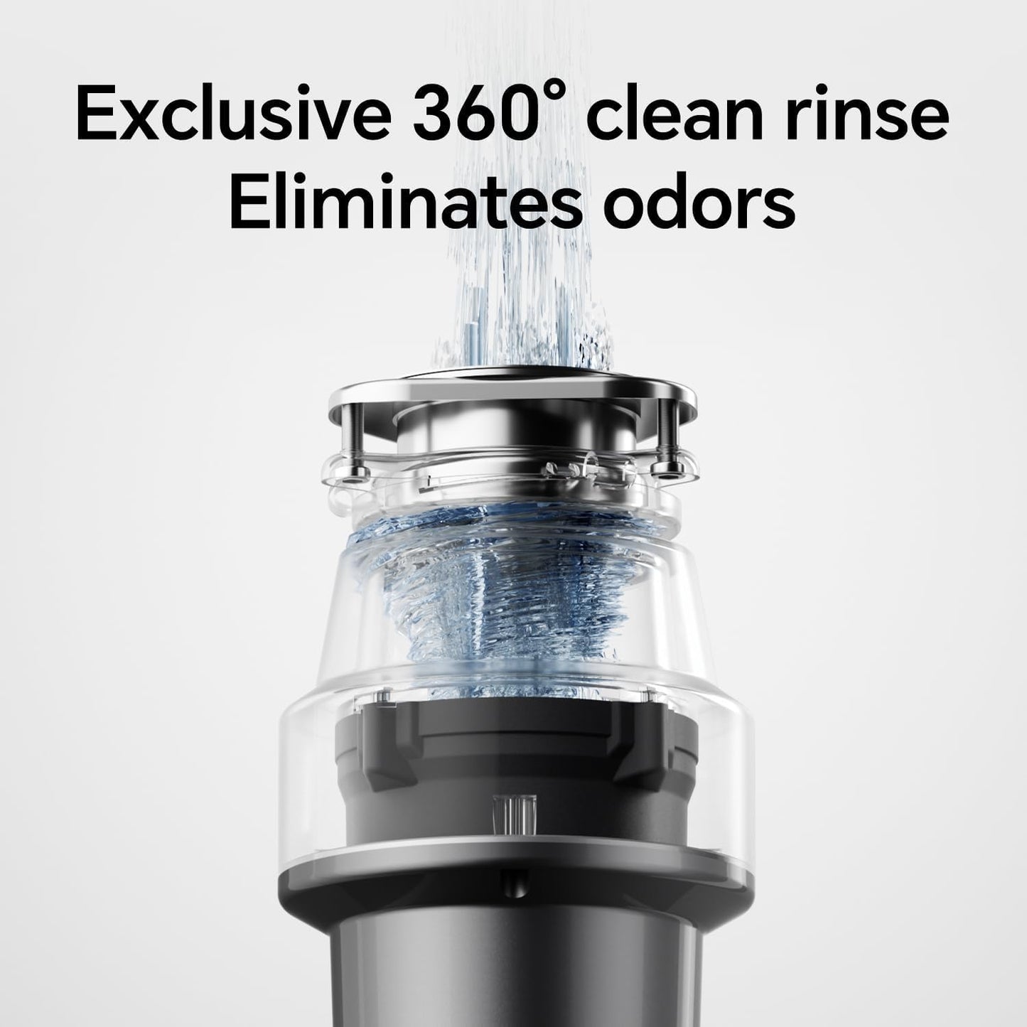 Upgraded 1/2 HP Garbage Disposal with Power Cord, Quiet & Powerful Stainless Steel Grinding System, Continuous Feed Kitchen Sink Waste Disposer – DeepCut Series