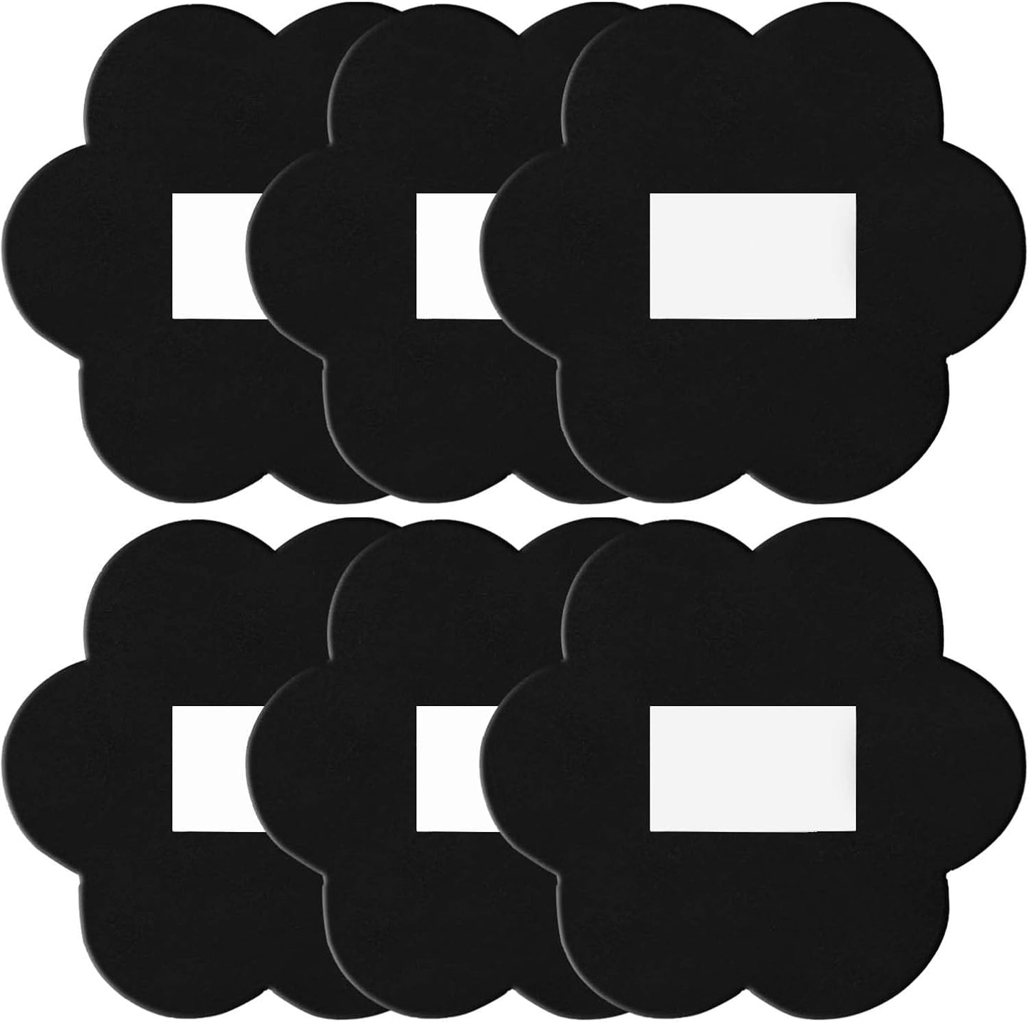 Stick-on Compost Bin Odor Filter: Activated Charcoal Deodorizer Sheets for Kitchen Trash Can, Compost Bucket, Diaper Pail, Garbage Can, Countertop and Recycle Bin - 6 Replacements 6.7" Flower Shape