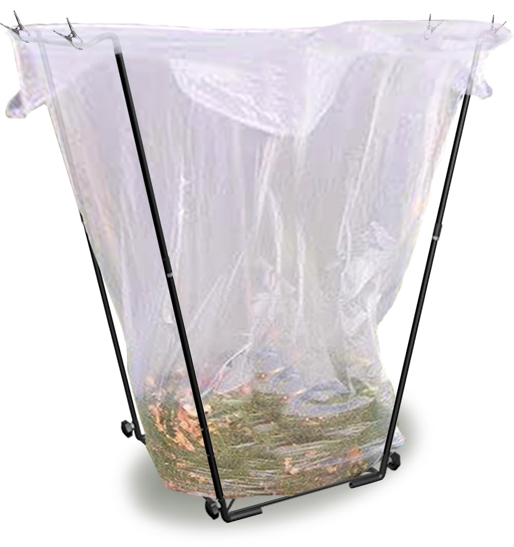 Artigarden Garden Trash Bag Holder - Outdoor Leaf Bag Support Stand Multi-Use Metal Garbage Bag