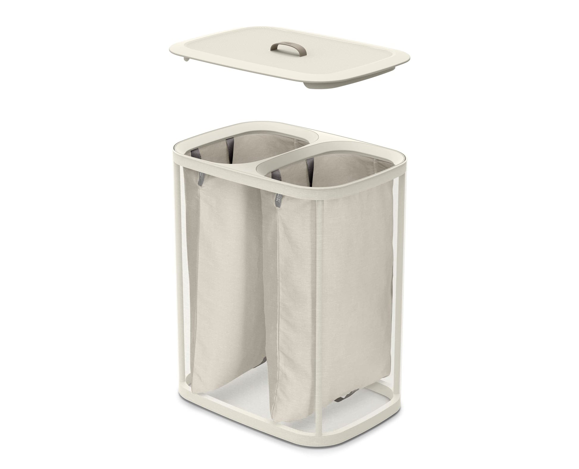 Joseph Joseph Tota 90 liter/23.8 gallon Laundry Hamper Separation Basket with lid, 2 Removable