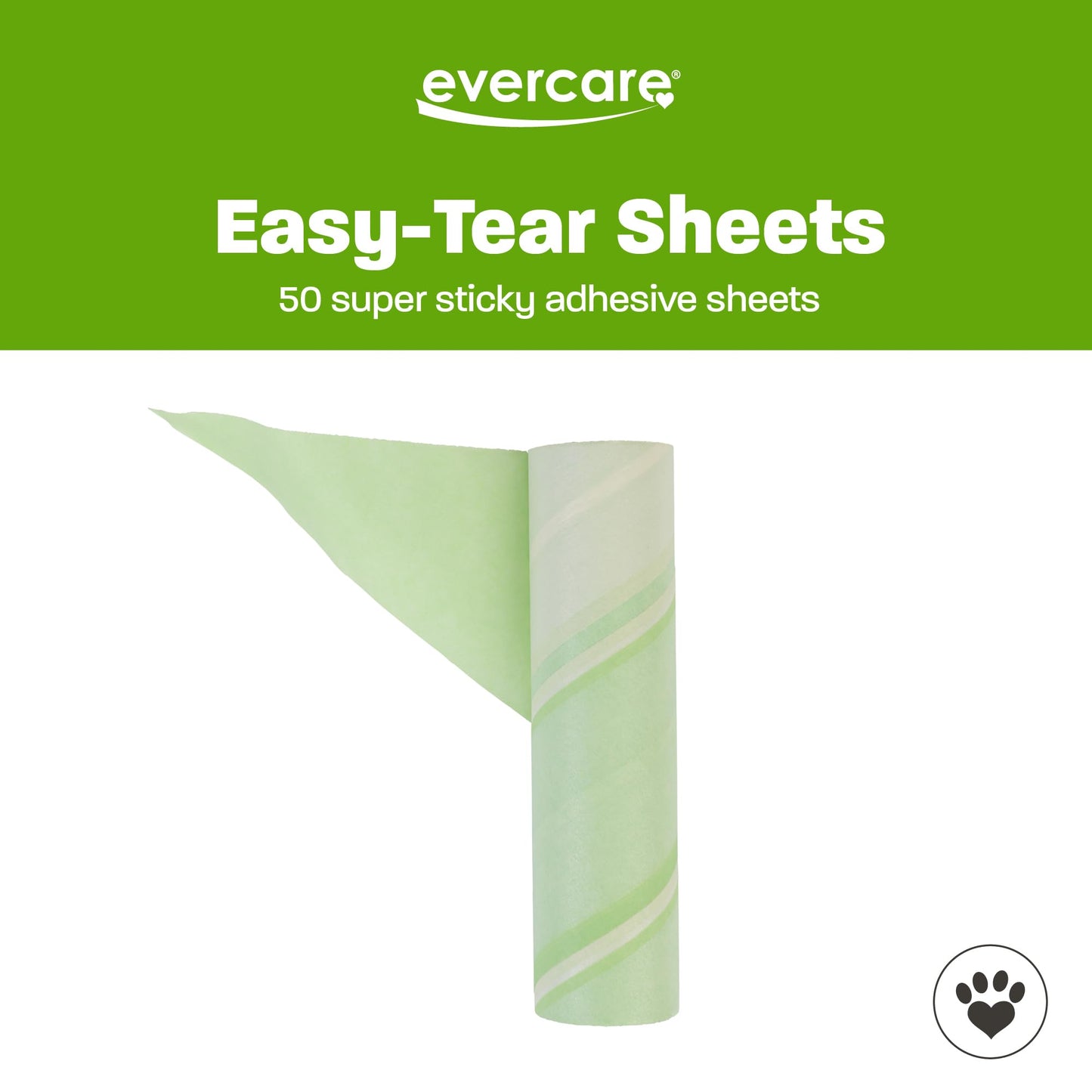 Evercare Pack of 3 All-Purpose Pet Mega Oversized Lint Roller Refills, 50 Sheets Each