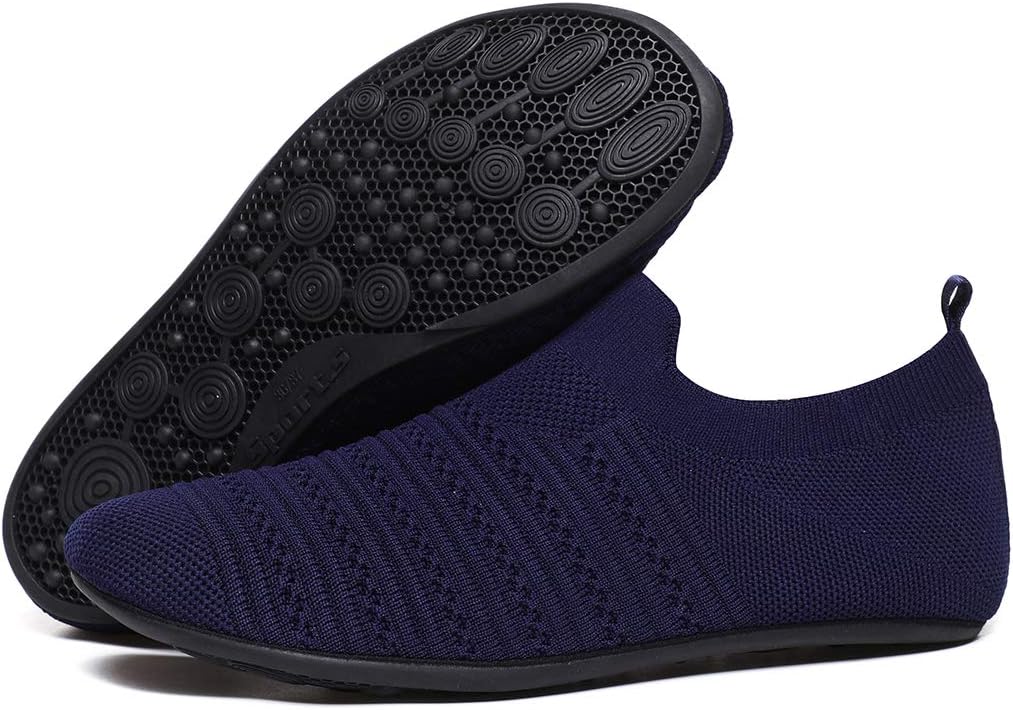 QZKDM Lightweight Slip on Grip Indoor House Slippers Barefoot Non Slip Home Exercise Yoga Shoes for Men Women