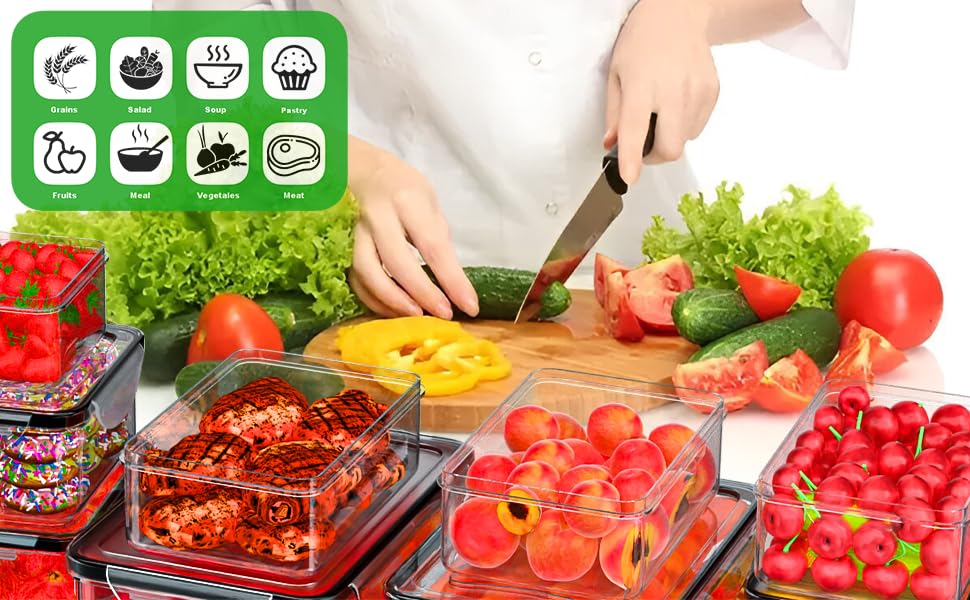 54 Pcs Food Storage Containers with Lids Airtight, (27 Containers &27 Lids) Reusable BPA-Free
