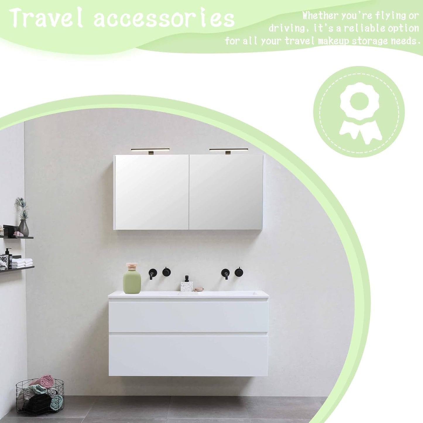 3.4 oz Leak-Proof Travel Bottles (5 Pack) - Plastic Squeeze Containers for Shampoo, Toiletries & Liquids, Food Grade HDPE/PP, Airplane Compliant Essentials - Ocean Green