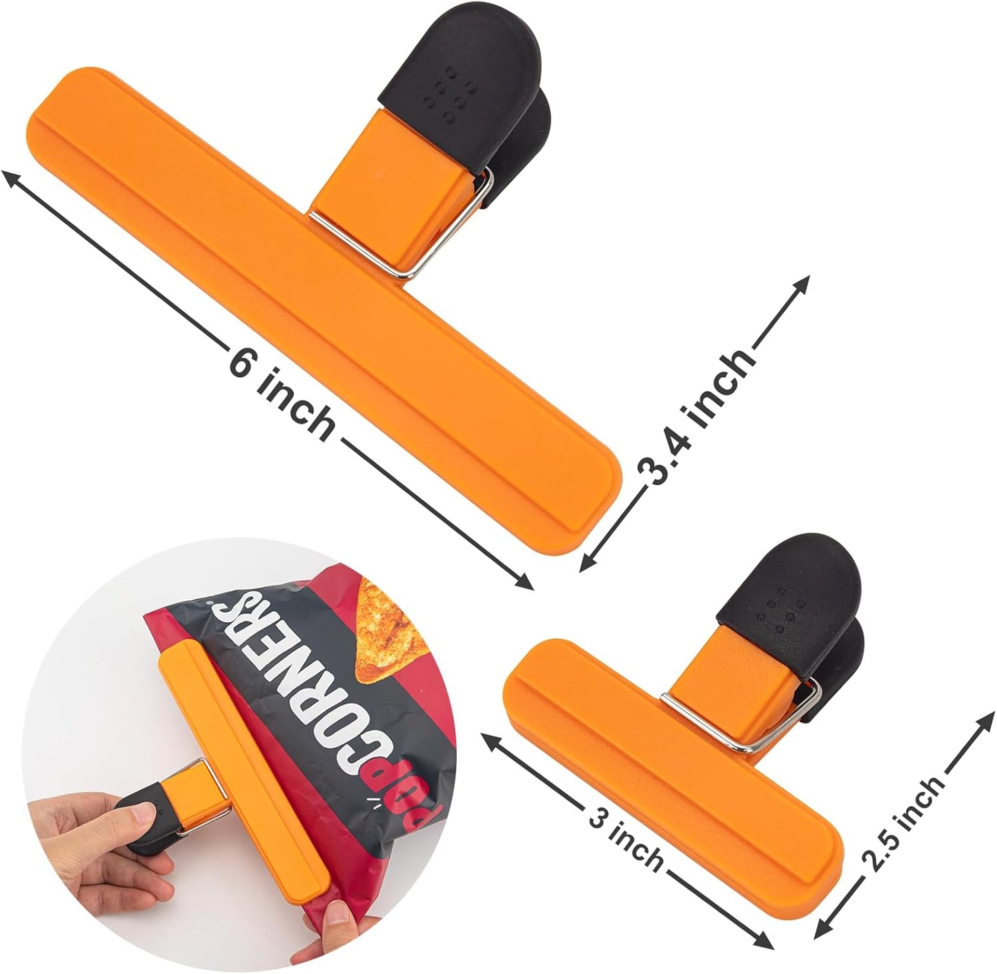 11Pcs Chip Bag Clips, Bag Clips for Food Storage, Snack Clip for Other Food Bags, Heavy Duty Sealing Clip for Home, Office and More