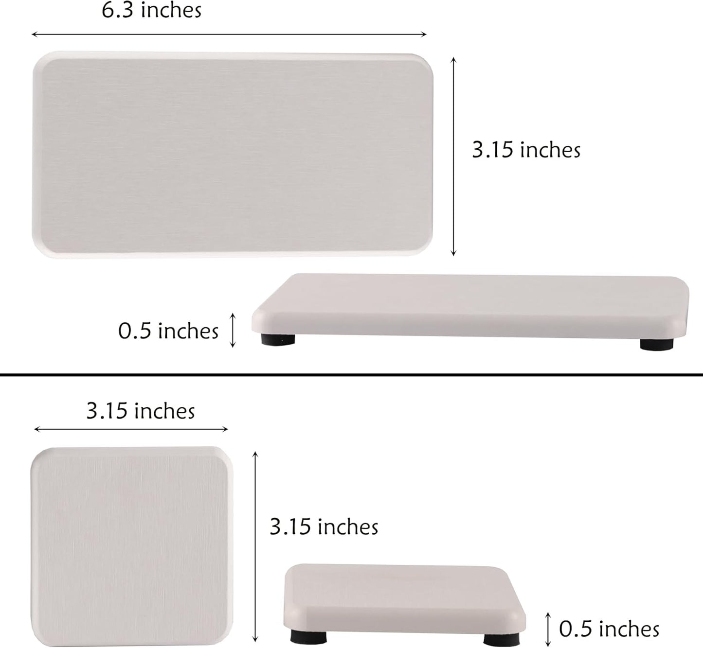 Set of 4 Water Absorbent Diatomite Coasters, Diatomaceous Earth Kitchen Soap Dish, Bathroom Trays, Water Absorbing Stone Used for Hand Soaps & Plants & Toiletries in The Modern Home