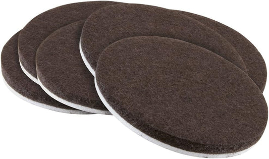 SOFTTOUCH 4723295N Heavy Duty 2 Inch Felt Furniture Pads to Protect Hardwood Floors from Scratches, Brown, 6 Count