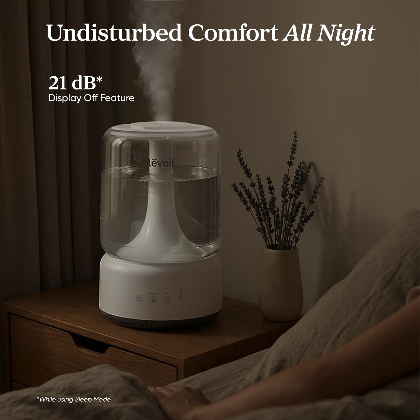 Levoit Humidifiers for Bedroom 4.2L Top Fill for Large Room, NeoClassic 450