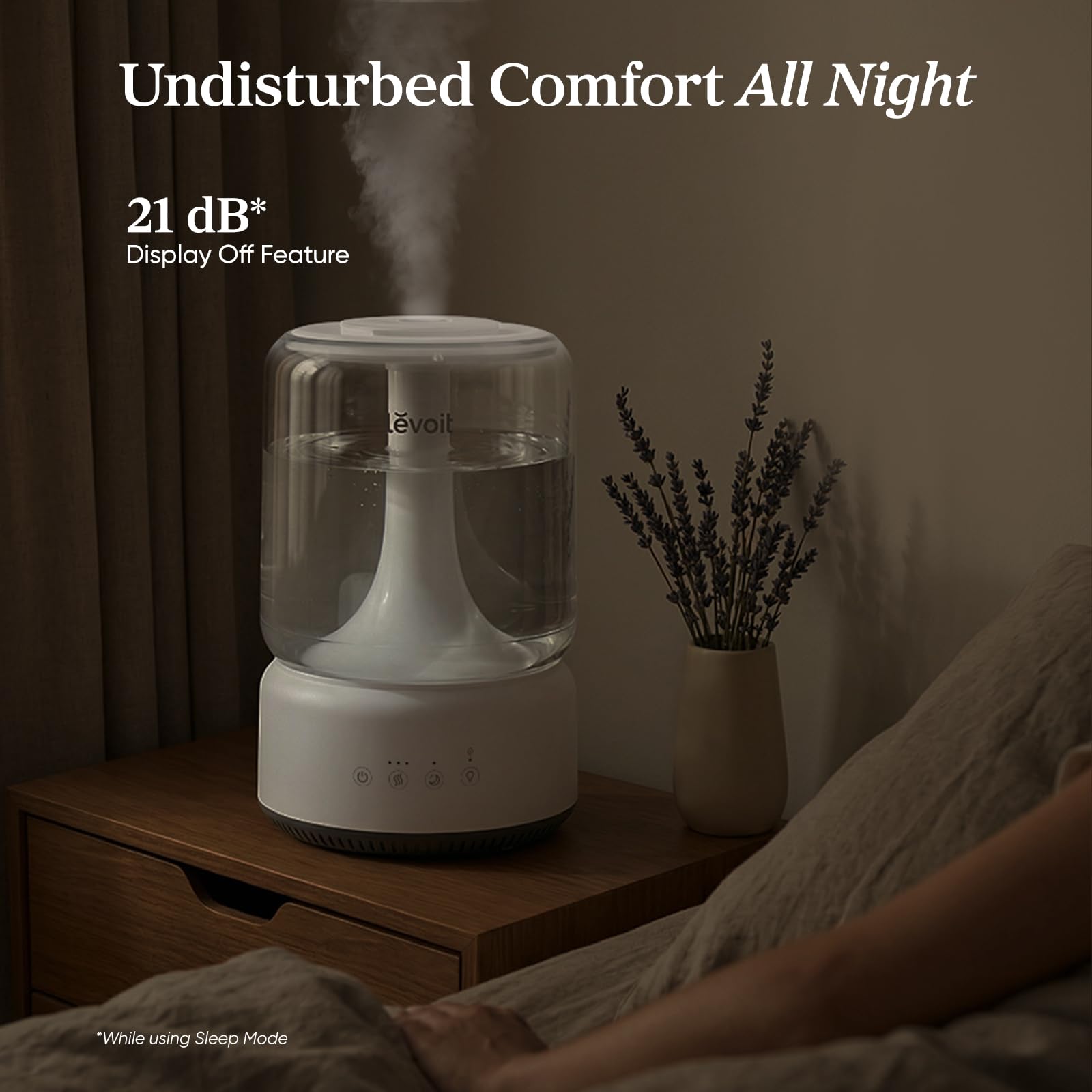 Levoit Humidifiers for Bedroom 4.2L Top Fill for Large Room, NeoClassic 450