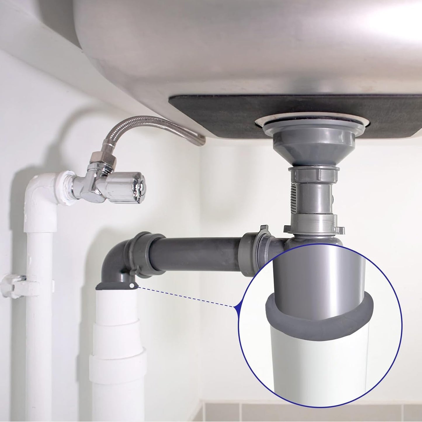 Moldable Silicone Putty, Waterproof, Stay Pliable,Good Plasticity for Repair and Fill Various Gaps in Bathrooms, Fountains, Water Pipes, Walls (Grey)