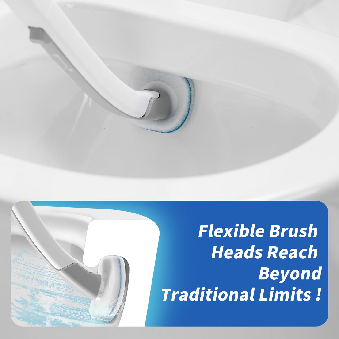 oshang Disposable Toilet Brush - Toilet Bowl Cleaner, Toilet Cleaning Supplies, Toilet Brush with