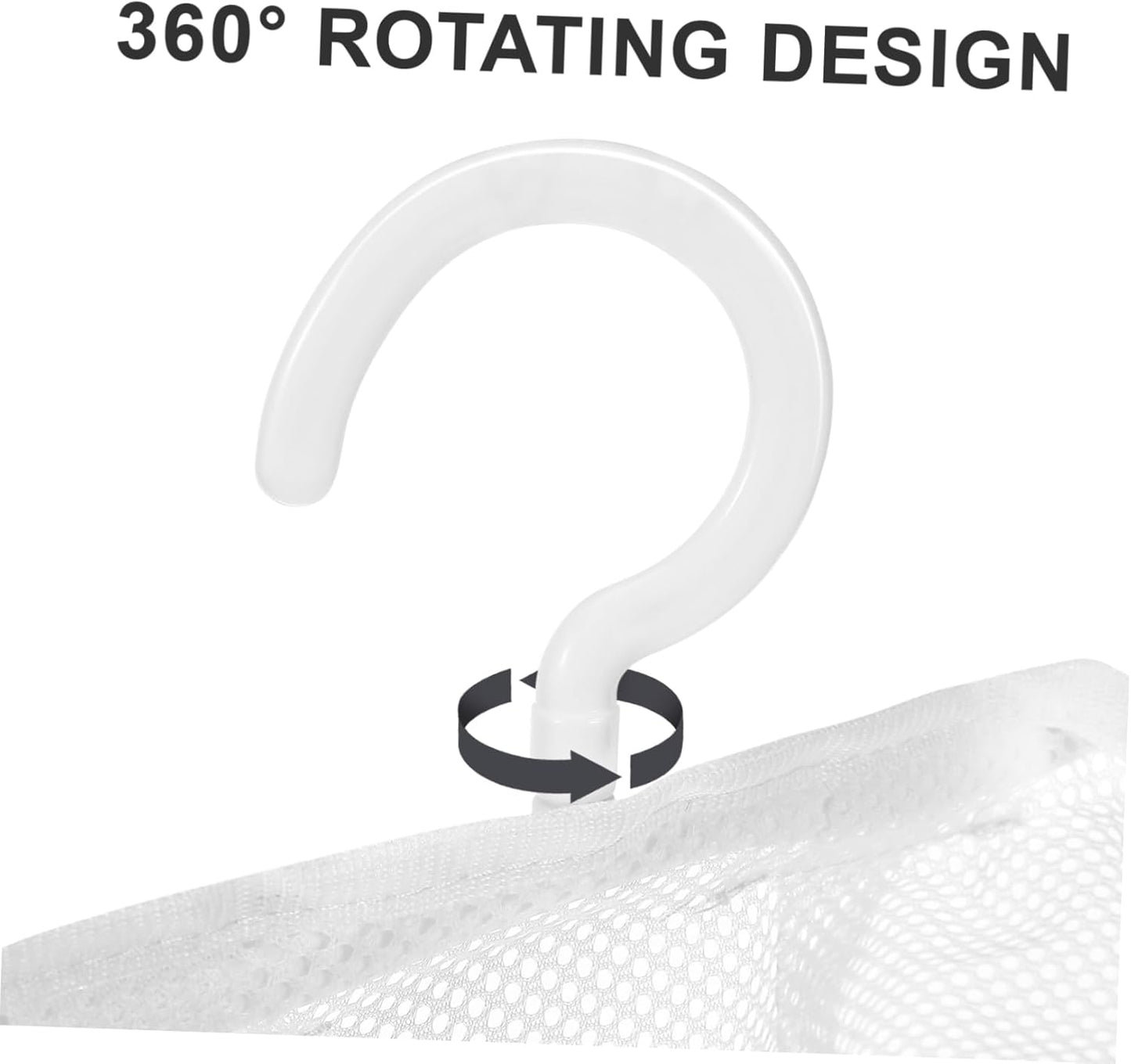 Cabilock 5pcs Mesh Hanging Bag Hanging Clothes Travel White Polyester Fruit