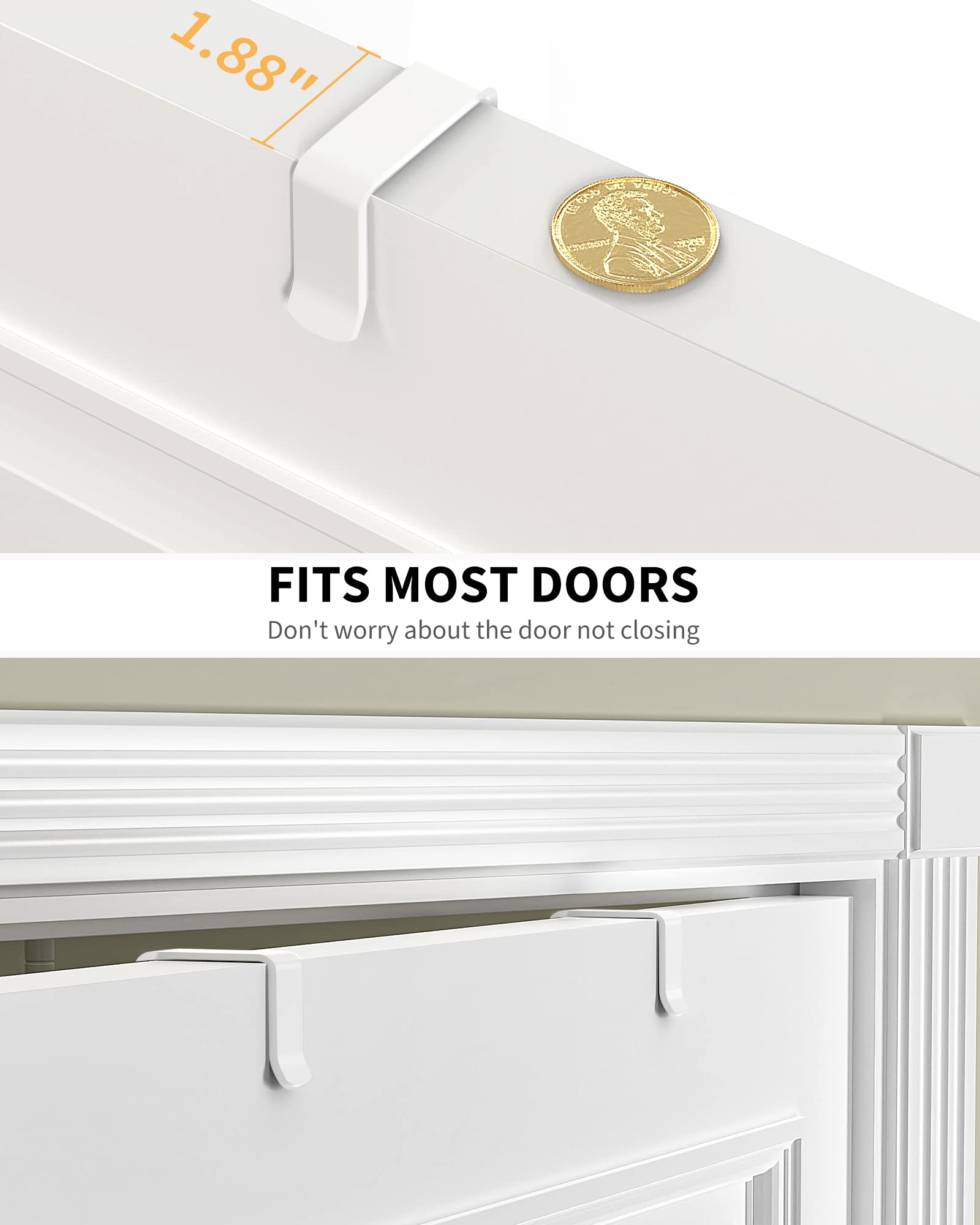 Moforoco White 9-Tier Over The Door Pantry Organizer, Pantry Organization And Storage, Metal