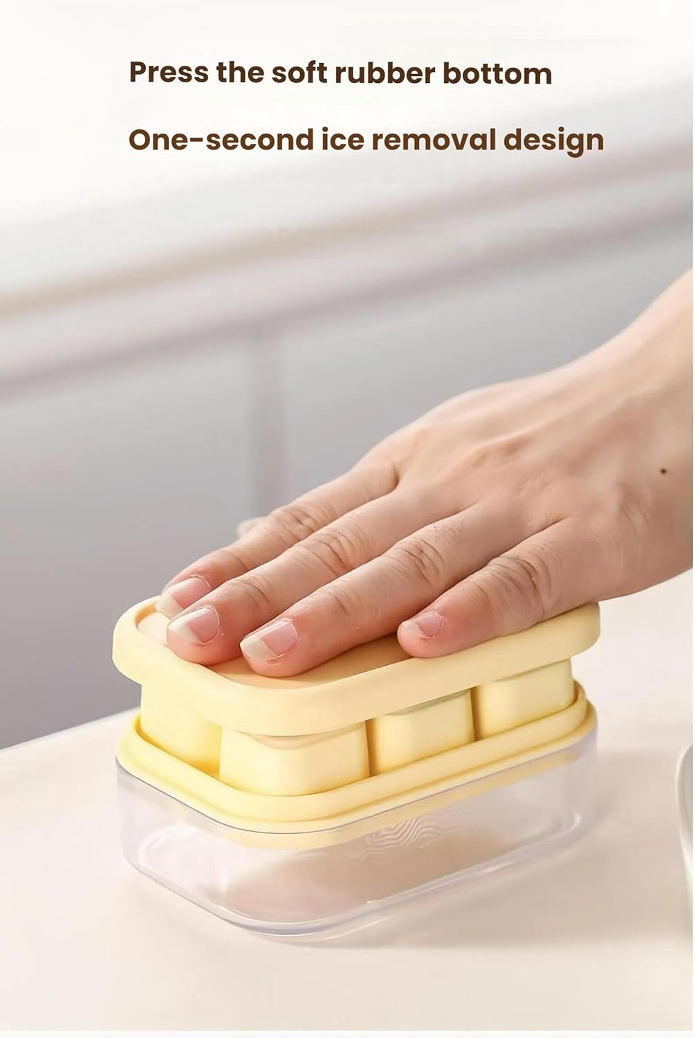 3-pack mini ice cube tray with lid and bin - 6-cubes each,easy remove and stackable, small ice cube trays for mini fridge, for coffee and personal use