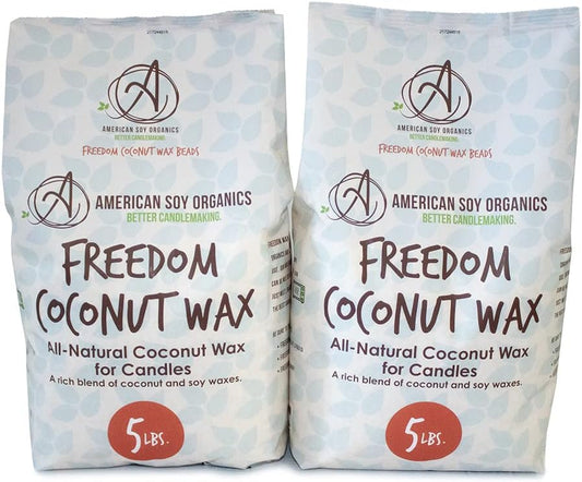 American Soy Organics Freedom Coconut Soy Wax Beads for Candle Making - Natural Candle Making