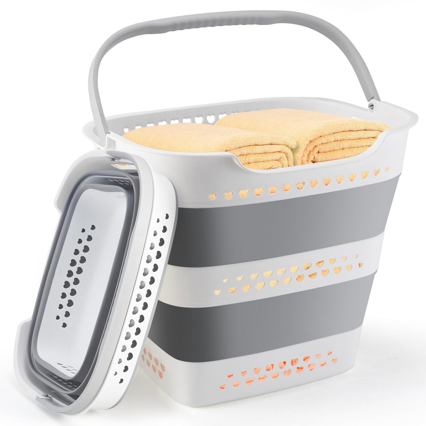 Collapsible Laundry Basket 42L Foldable Pop-Up Clothes Hamper for Dorm