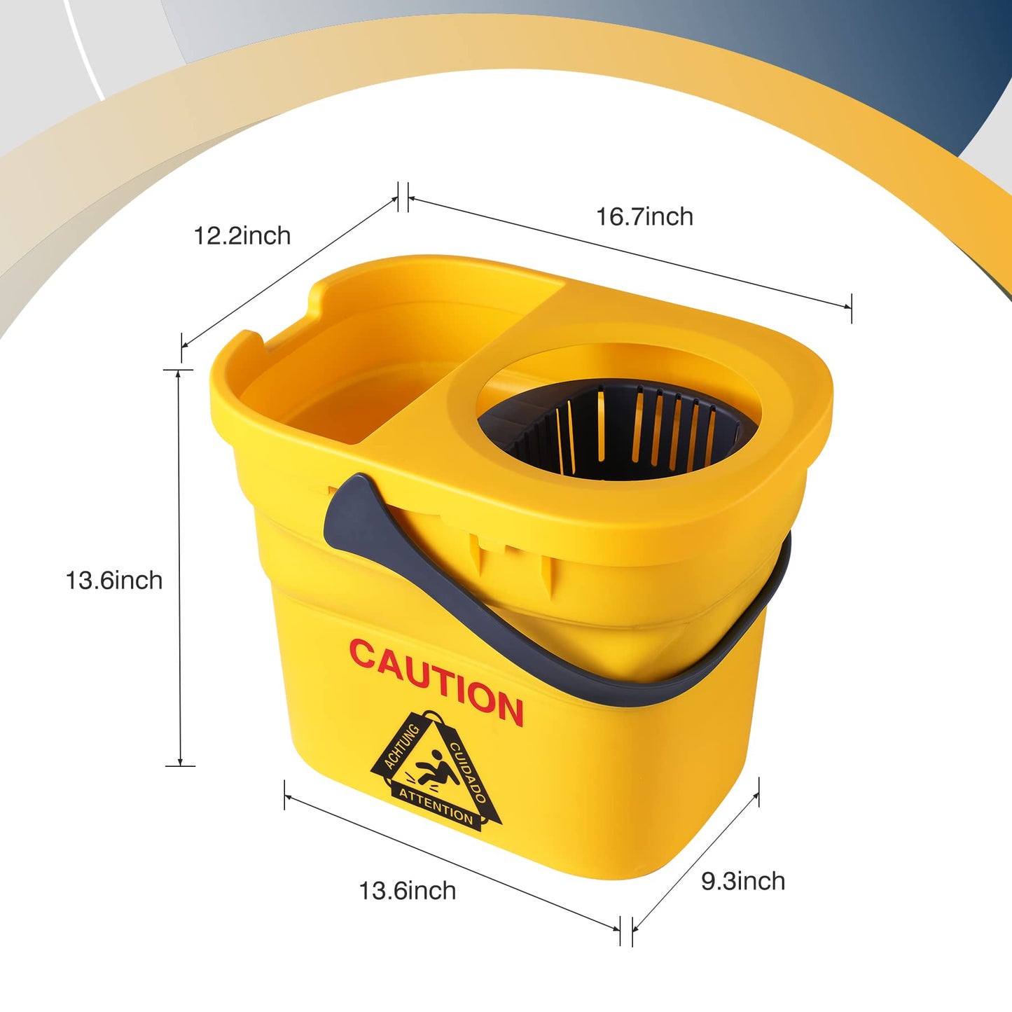 Yocada Commercial Mop Bucket with Wringer Portable Collapsible