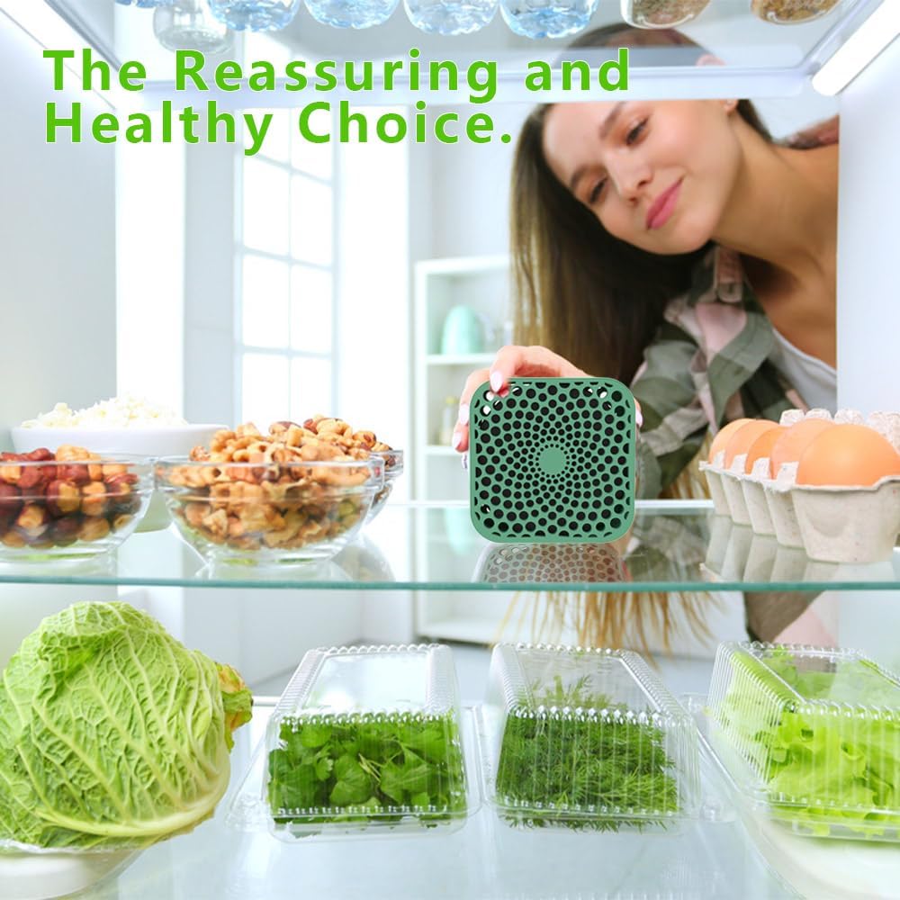 Super Refrigerator Deodorizer, Work for 10 Years Fridge Deodorizer Odor Eliminator, More Effective Than Baking Soda and Activated Carbon Air Purification Bags (3PCS)