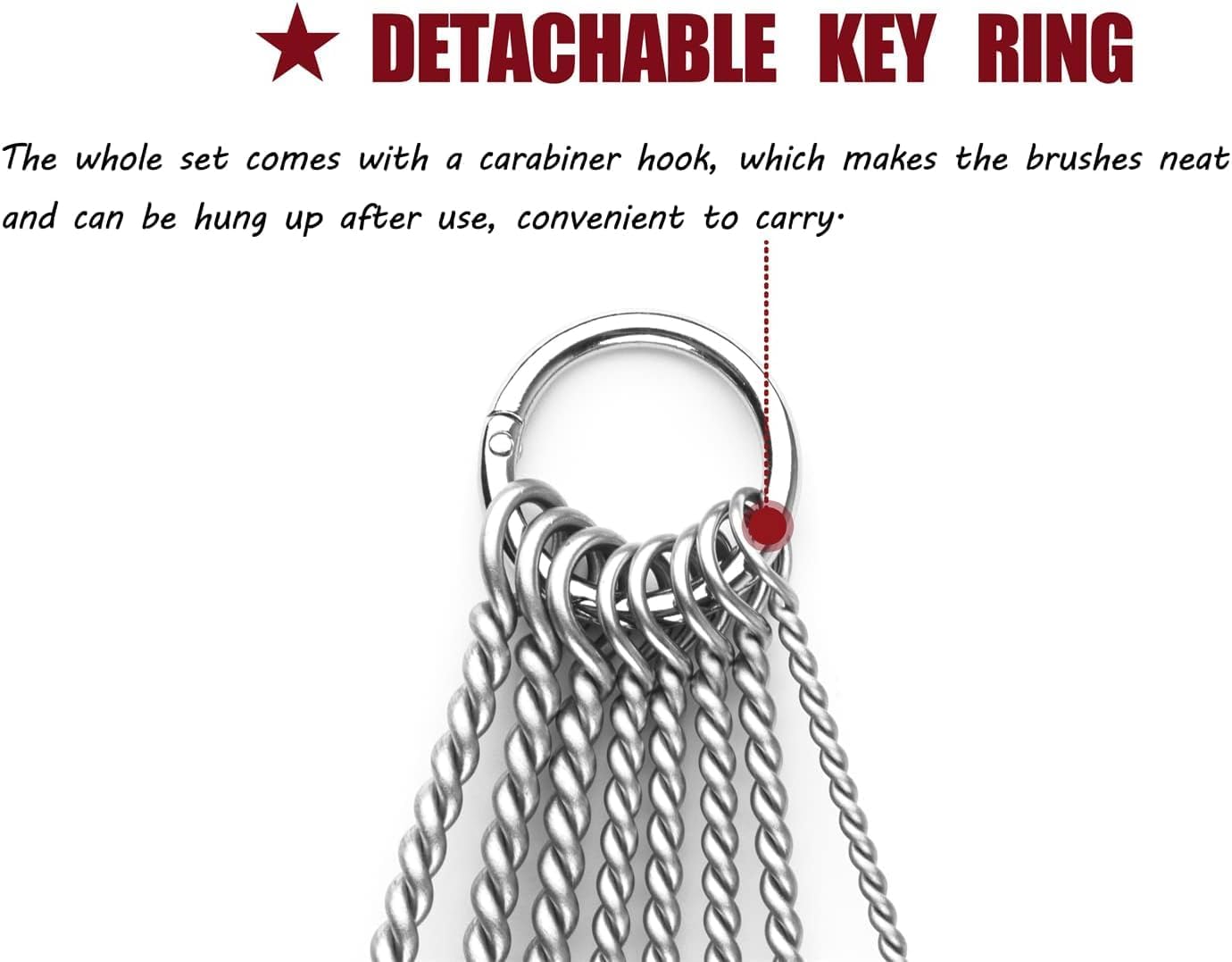 Pipe Cleaning Brush Set Stainless Steel Bristles, Stainless Steel Pipe Brush Steel Bottle Brush 9 Piece Variety Pack for Auto Parts, Bottles, Tubes, Etc.