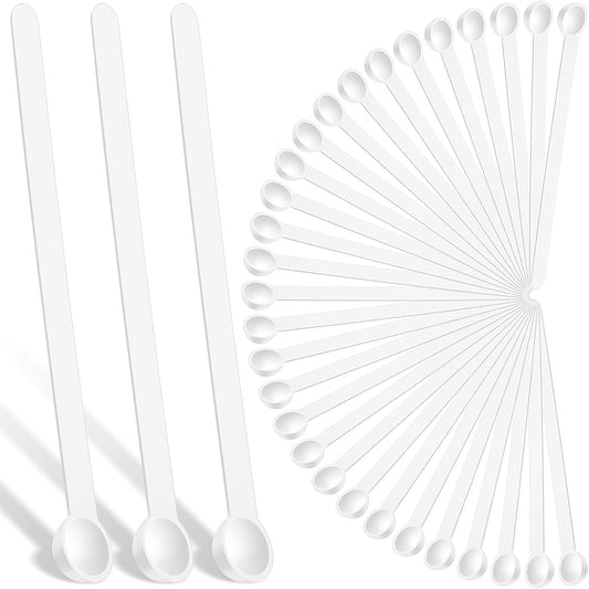 Honeydak 1/32 Teaspoon Micro Scoops 150 Milligram Mini Measuring Spoons Tiny Little Plastic Scoop