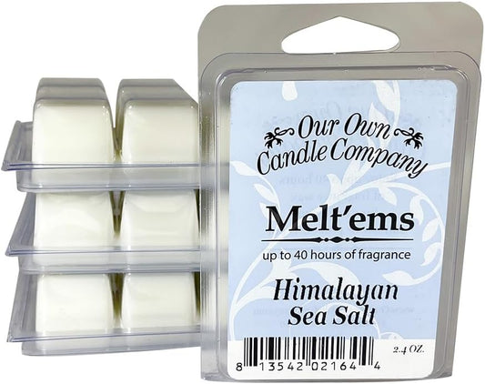 Our Own Candle Company Premium Wax Melt, Himalayan Sea Salt Scent, 6 Cubes, 2.4 oz (4 Pack)