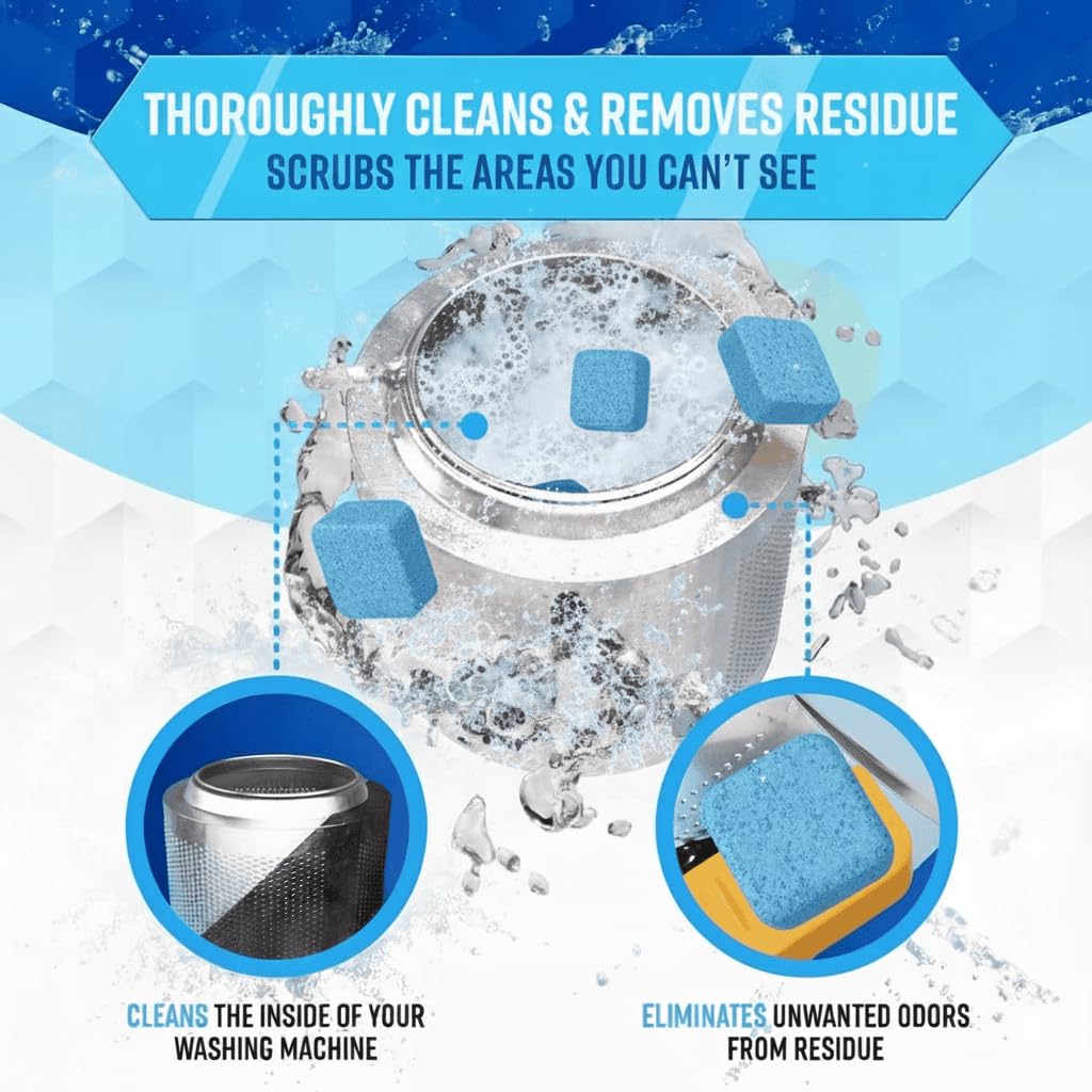 ACTIVE Washing Machine Cleaner for Pet Owners Enzymatic Deep Clean Descaler for Cat & Dog Hair